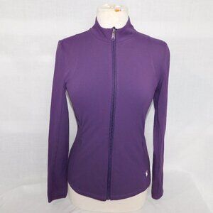 Spyder Active Wear Purple Full Zip Fitted Athletic Jacket athleisure Womens S